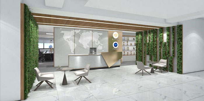 新中式辦公樓裝修設計效果圖