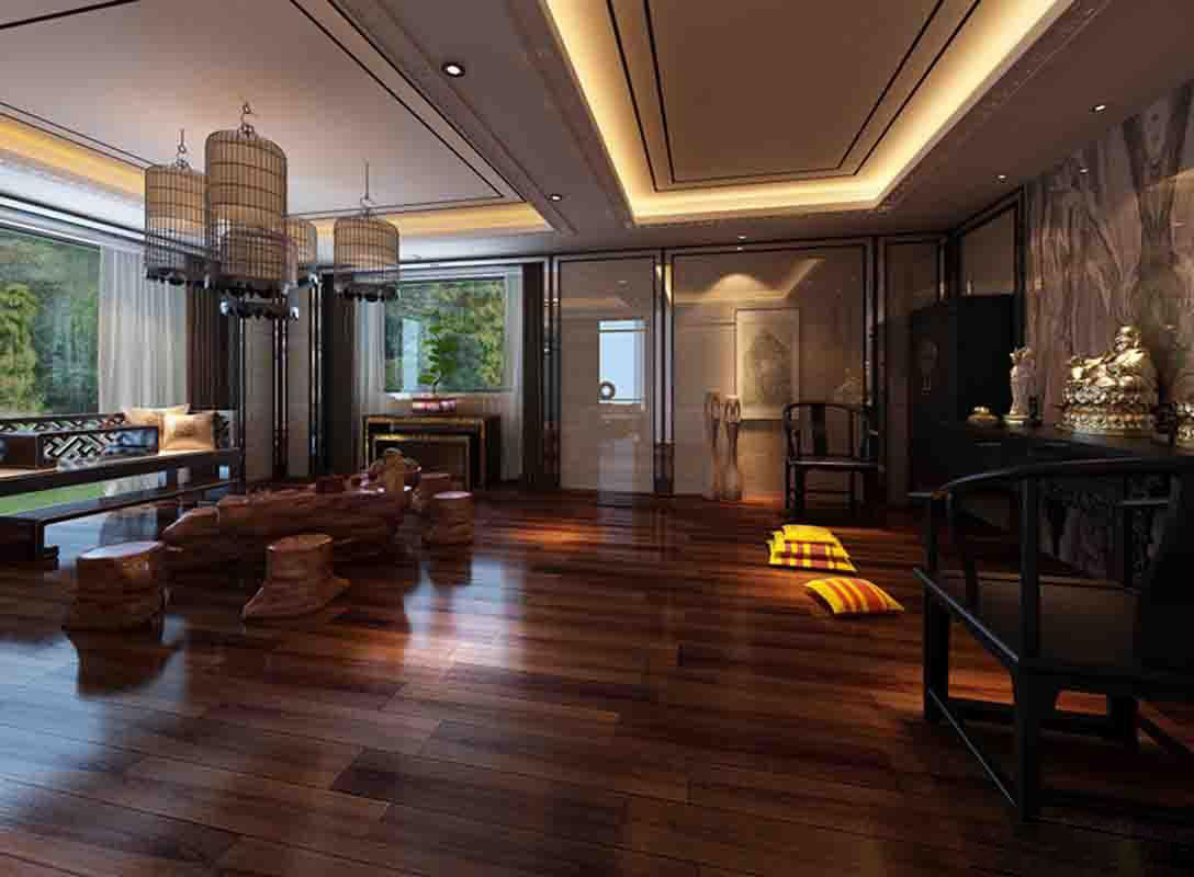 中式別墅裝修設計風格的效果圖