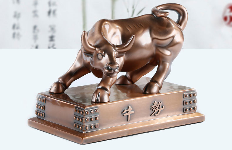 有助事業牛擺件效果圖