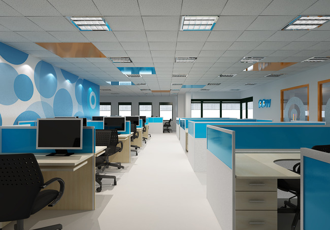 互聯網辦公室細節效果圖