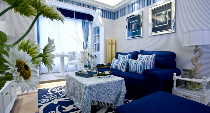 地中海風格客廳裝修設(shè)計效果圖