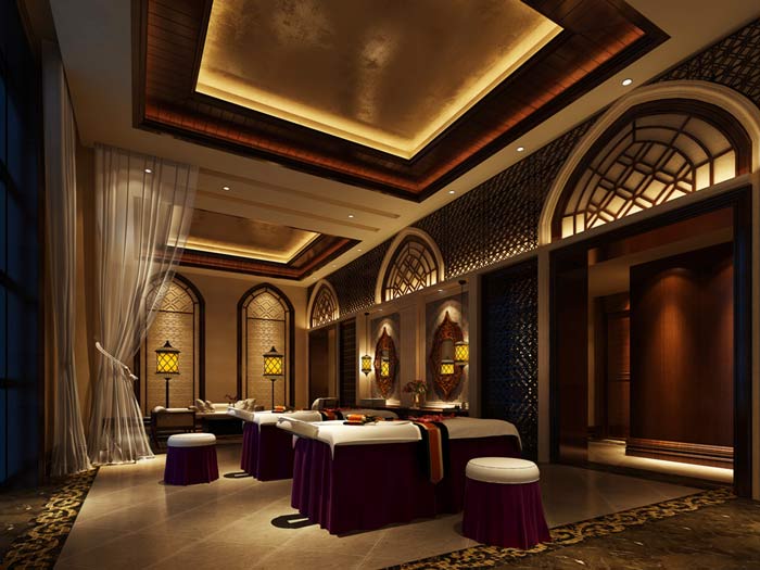 杭州spa會所墻面裝飾裝修設(shè)計案例效果圖