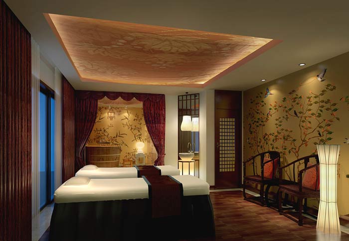 中山養(yǎng)生會所臥室裝修設計案例效果圖