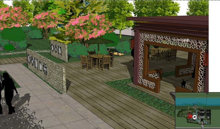 中式茶館設計，推崇淡泊、平和