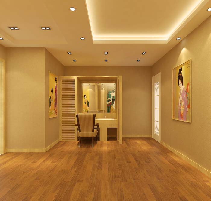 混搭風格美容院日式的SPA間日式的浮世繪的刺繡裝修設計案例效果圖