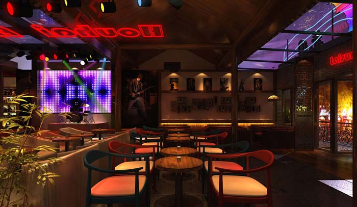 情侶、商務、聚餐、休閑酒吧前臺裝修設計案例效果圖