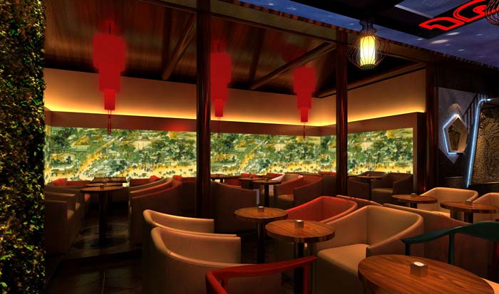 情侶、商務、聚餐、休閑酒吧餐桌區域裝修設計案例效果圖