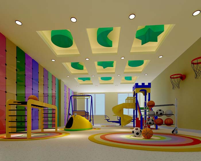3000平米人民醫院小孩玩耍區域裝修設計案例效果圖