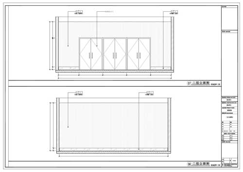 商場深化設(shè)計(jì)施工圖二層立面圖07-08