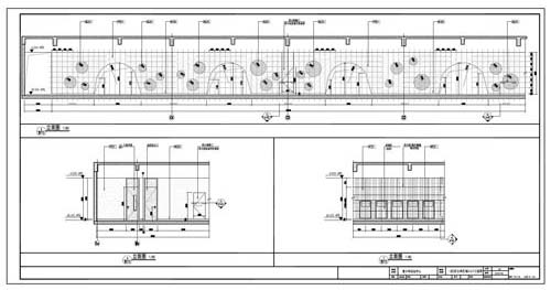 青少年活動中心施工圖深化設計C區1層公共區域3/4/7立面圖
