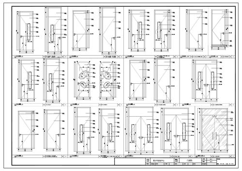 青少年活動中心深化設計施工圖門表圖1