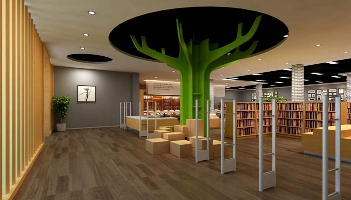 學習型咖啡廳圖書館裝修設(shè)計案例