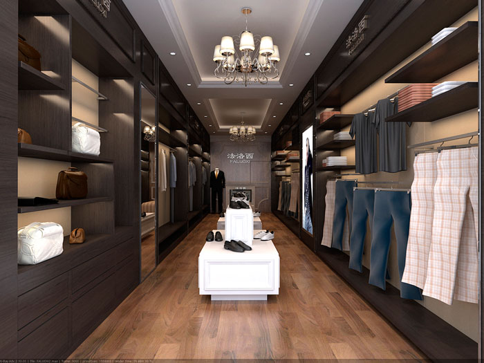 男裝專賣店整體裝修設計案例效果圖