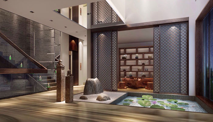 現(xiàn)代、中式混搭私人會所裝修設(shè)計案例