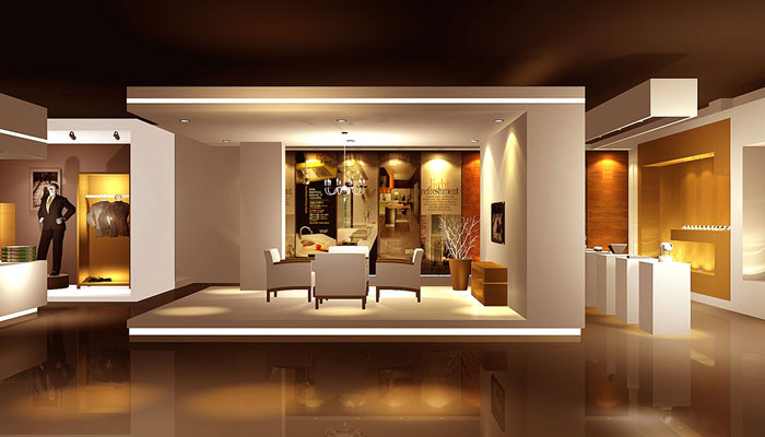 燈具展廳休閑區裝修設計效果圖