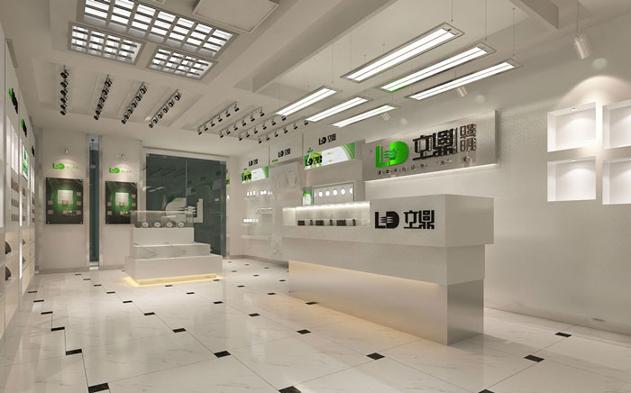 LED展廳大廳裝修設(shè)計案例效果圖