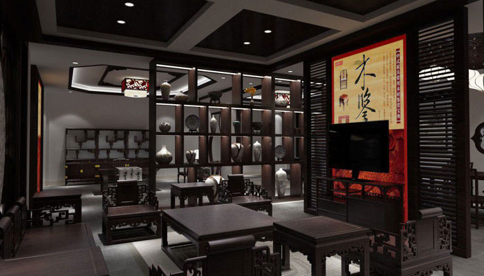 木業家居展廳裝修設計案例