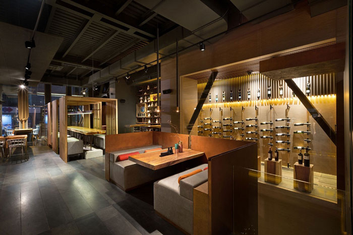 讓人眼前一亮的餐廳休息區(qū)域隔斷設計方案效果圖