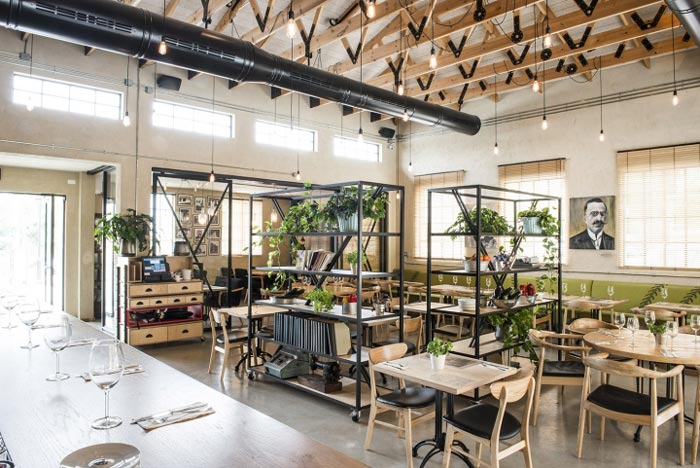 文獻主題餐廳前臺裝修設計效果圖