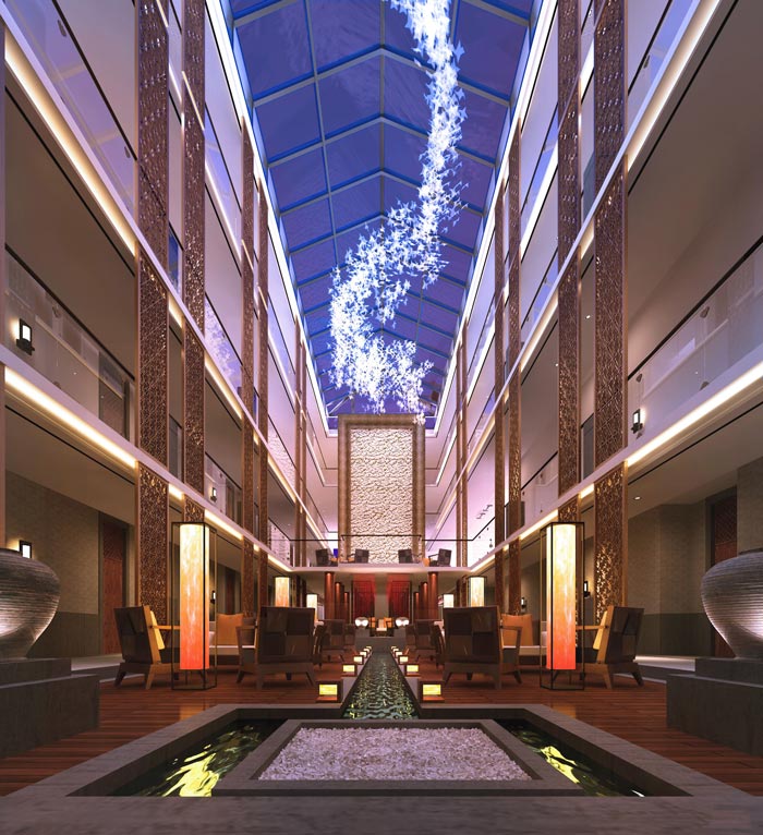 特色度假酒店大廳裝修設計案例