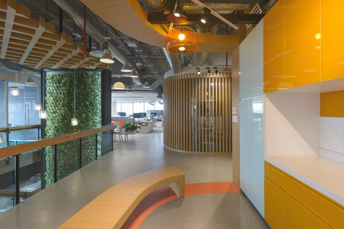 香料公司辦公室動線裝修設計案例效果圖