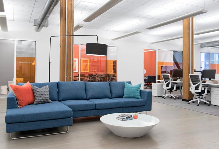 廣告公司辦公室進門區域裝修設計案例效果圖