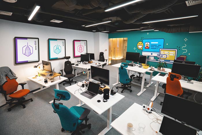 軟件公司辦公室辦公區(qū)域裝修設計案例效果圖