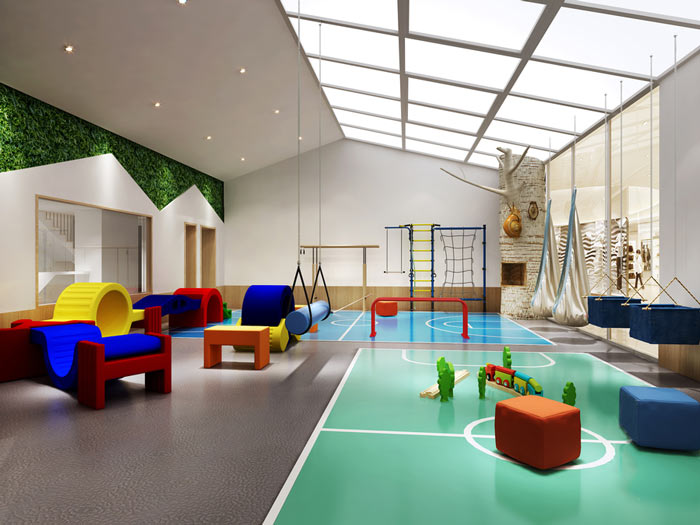 學前教育學校玩耍區(qū)裝修設計案例效果圖