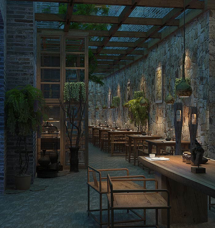 主題餐廳餐區(qū)裝修設(shè)計效果圖