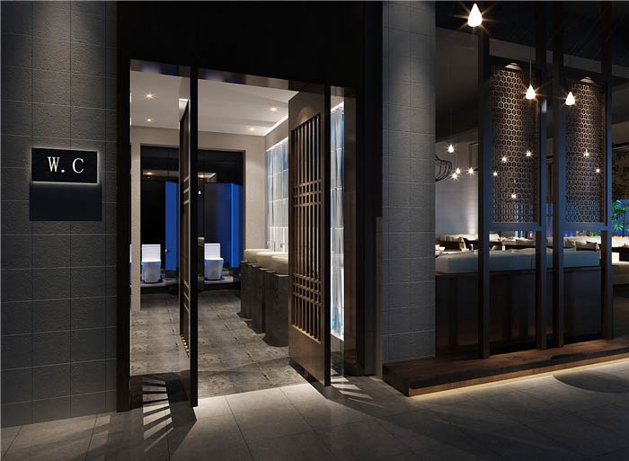 肥牛火鍋店衛(wèi)生間裝修設計效果圖