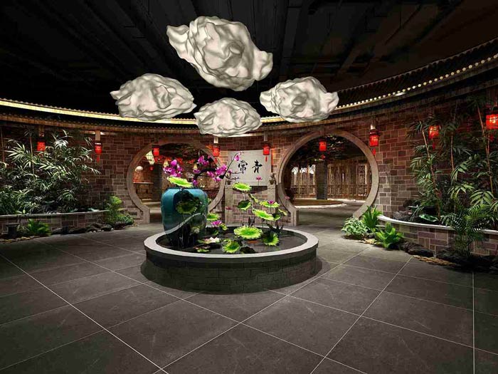 中餐廳進(jìn)門(mén)區(qū)裝修設(shè)計(jì)效果圖