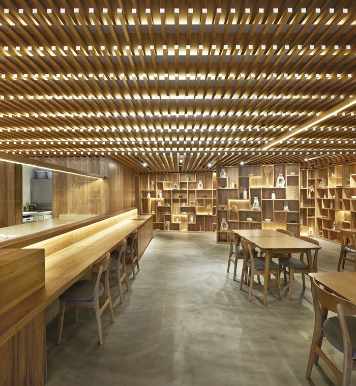 日式餐廳餐區裝修設計效果圖