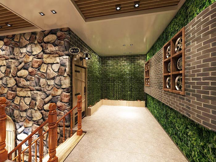 連鎖中式快餐店衛生間裝修設計效果圖