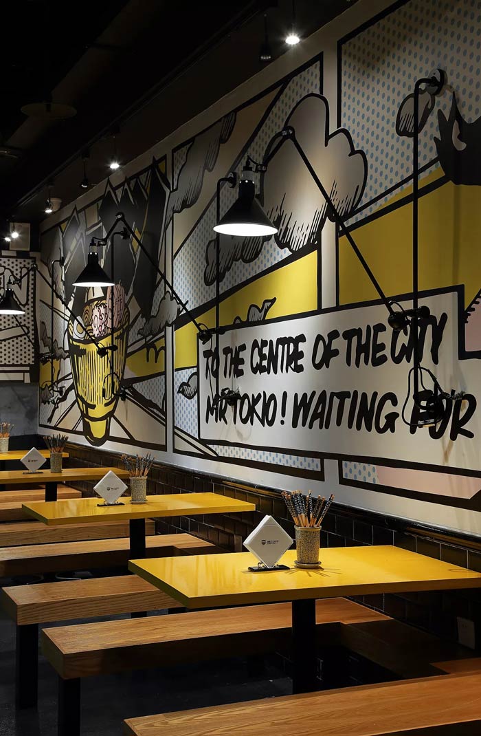 日式快餐店餐桌裝修設(shè)計效果圖