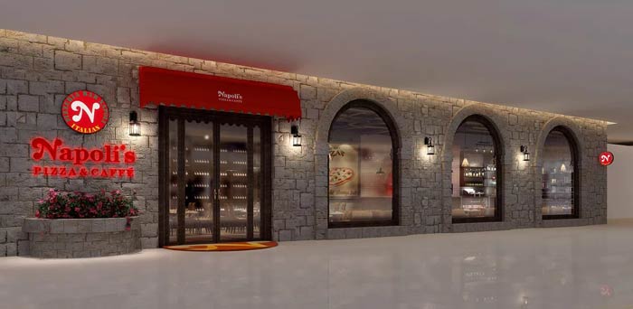 披薩西餐廳門面裝修設計效果圖