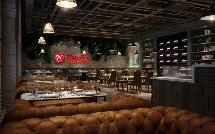 披薩西餐廳空間裝修設計效果圖