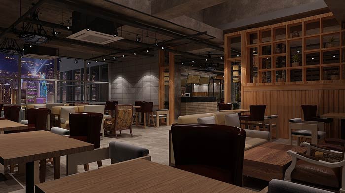 咖啡館過(guò)道裝修設(shè)計(jì)效果圖