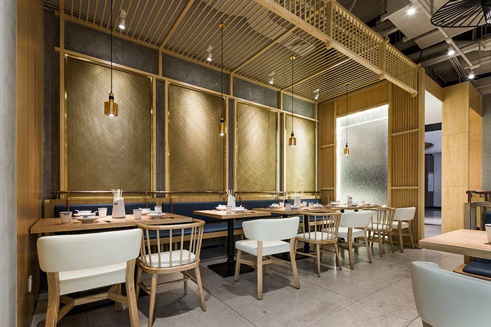 串串香小吃店屋檐餐區裝修設計效果圖