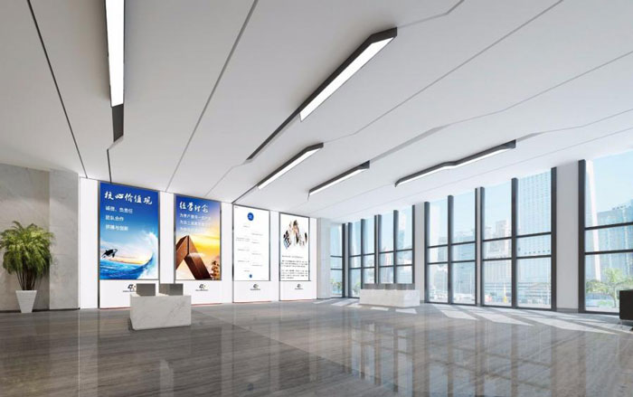 杭州濱江辦公室大廳裝修設(shè)計效果圖