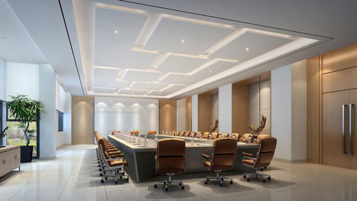 杭州濱江辦公室大會議室裝修設(shè)計效果圖