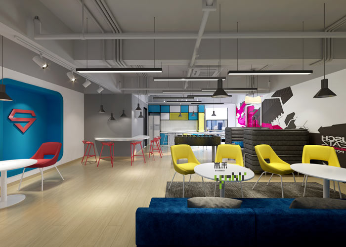 網絡科技公司辦公室20樓茶水間裝修設計效果圖