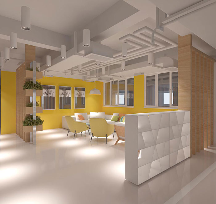 網(wǎng)絡科技公司辦公室洽談區(qū)裝修設計效果圖