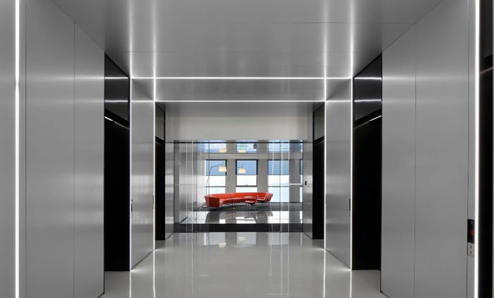 企業(yè)總部辦公樓接待區(qū)裝修設計效果圖