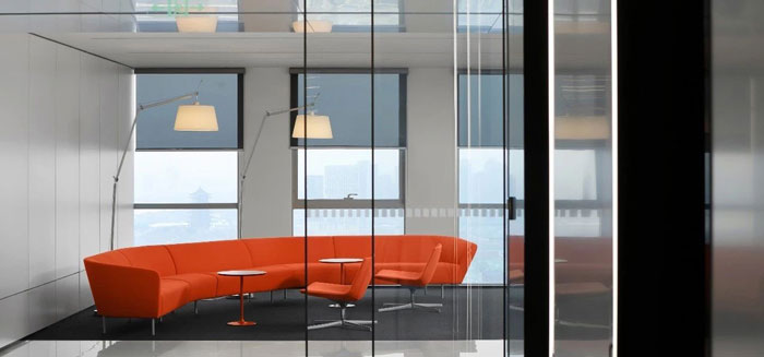 企業(yè)總部辦公樓接待區(qū)細節(jié)裝修設計效果圖