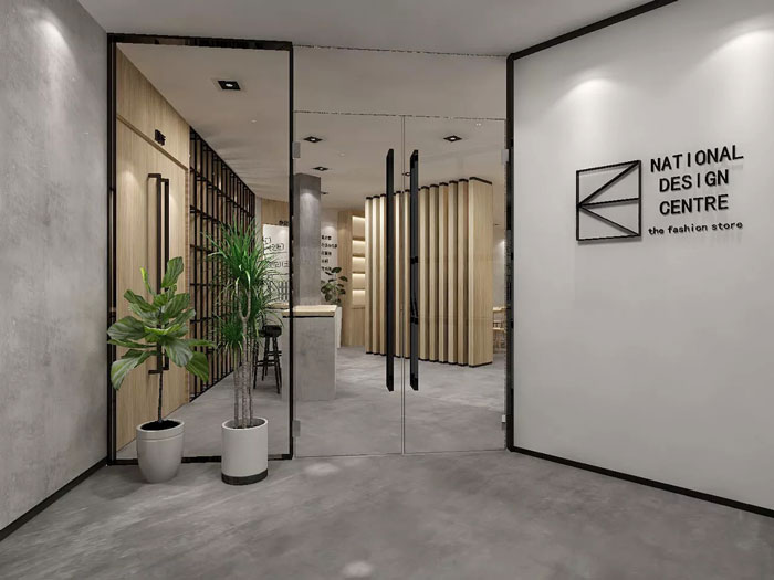 服裝公司辦公室進門區裝修設計效果圖