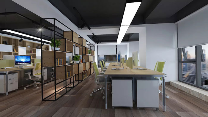 初創(chuàng)企業(yè)辦公室辦公區(qū)裝修設(shè)計方案效果圖