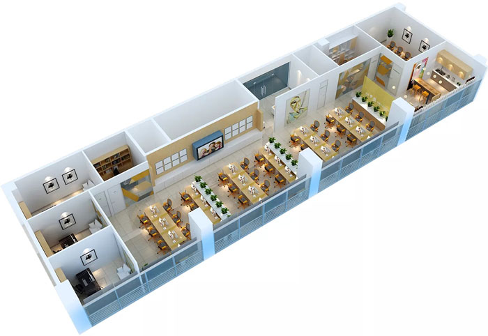 能源科技公司辦公室裝修設計平面圖