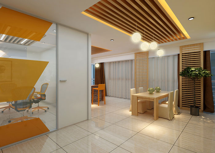 能源科技公司辦公室茶水間裝修設計效果圖