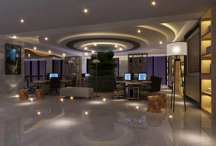 集團公司辦公室辦公區(qū)裝修設(shè)計效果圖