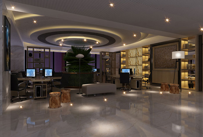 集團公司辦公室辦公區(qū)裝修設(shè)計效果圖